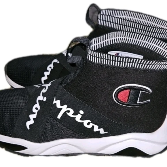 Champion Mens Black and White Crossiver Sneakers - Picture 3 of 12